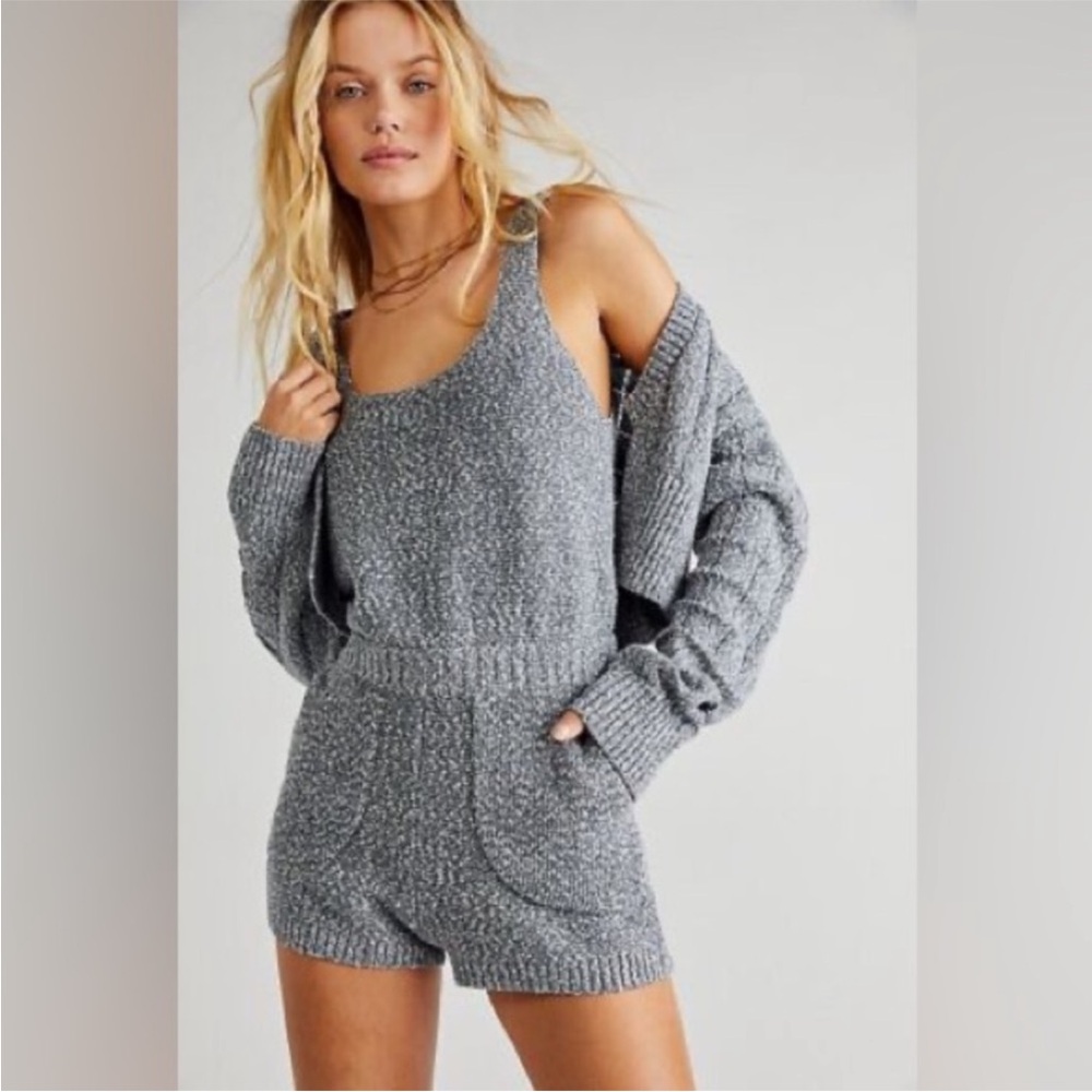 Free people beach declan romper and cardi set